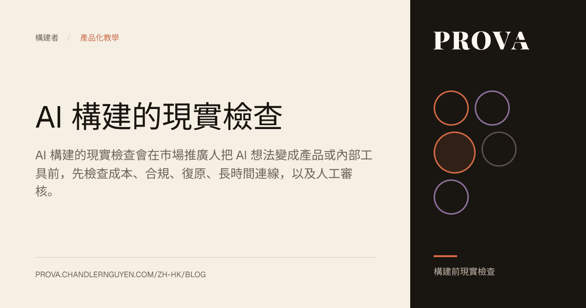 Prova 為 AI 構建發布前準備度檢查製作的編輯圖片。
