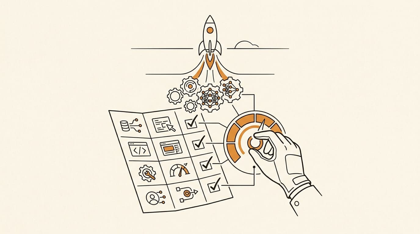 Hình minh họa của Prova cho checklist sẵn sàng ra mắt AI trong marketing.