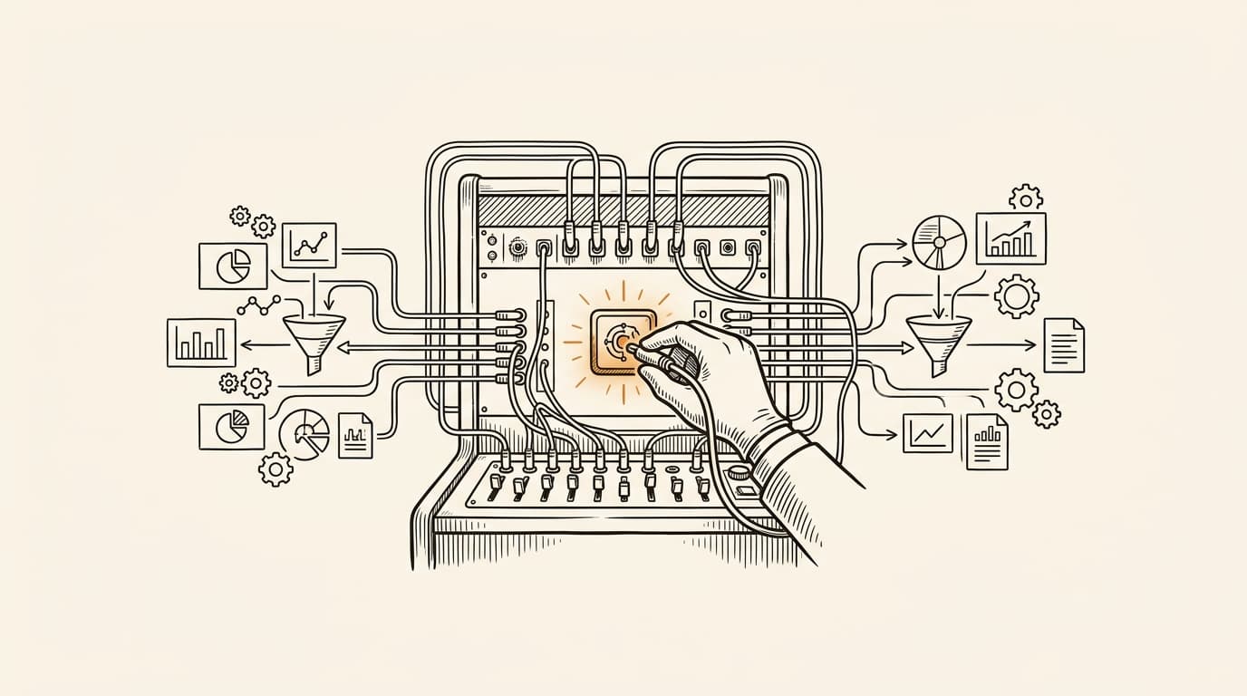 Prova 为营销团队 AI 报告运营系统文章制作的编辑配图。