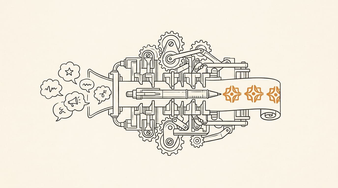 Prova editorial image for a post on writing consistent AI prompts for repeatable marketing workflows.